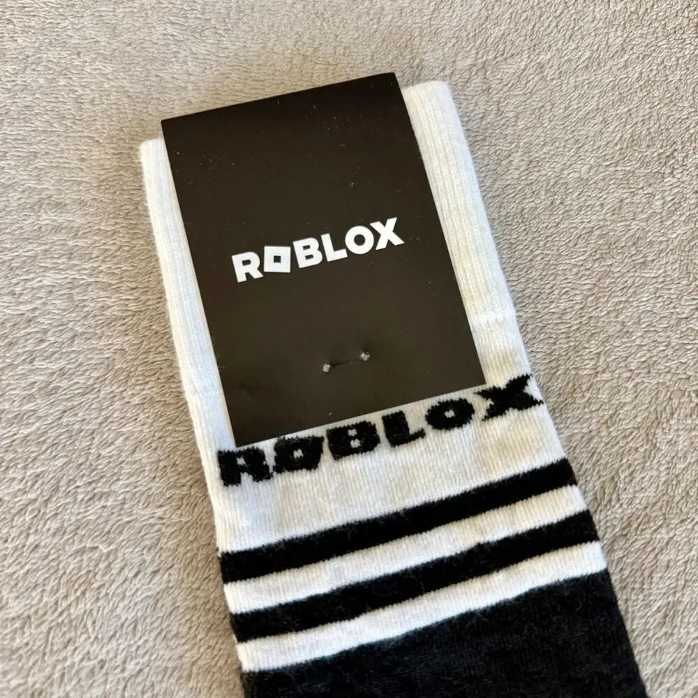 Roblox Wool Black and Off White Socks NEW
